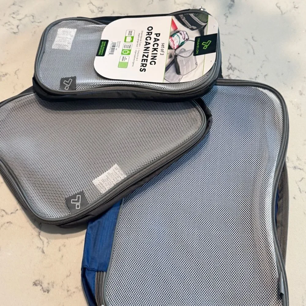 Travelon Set of 3 packing organizers, travel bag, accessories bag for lugagge